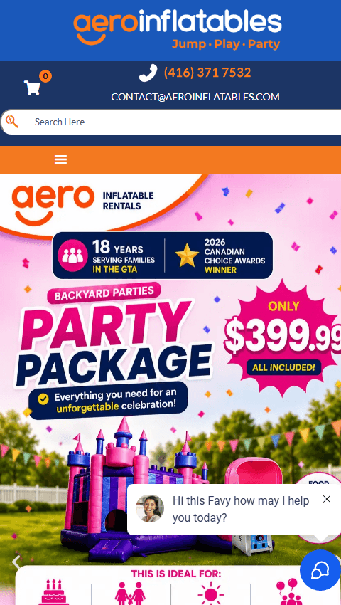 Aero Inflatables – Estructuras & Eventos Gigantes Mobile Screenshot